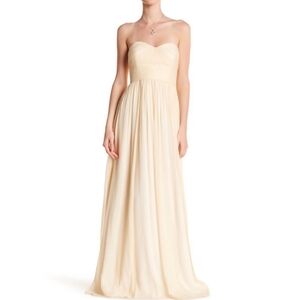 J. Crew Ivory Strapless Maxi Dress